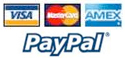 Visa MasterCard AMEX PayPal