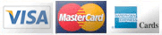 Payment methods Mastercard, VISA, American Express